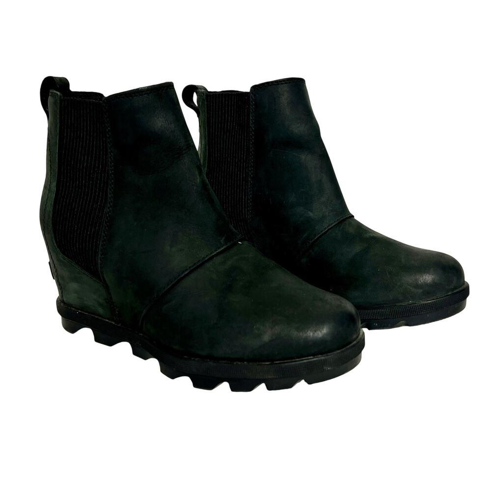 Sorel Joan of Arctic Wedge Ankle Boot Black Shoe Size 8.5 Waterproof